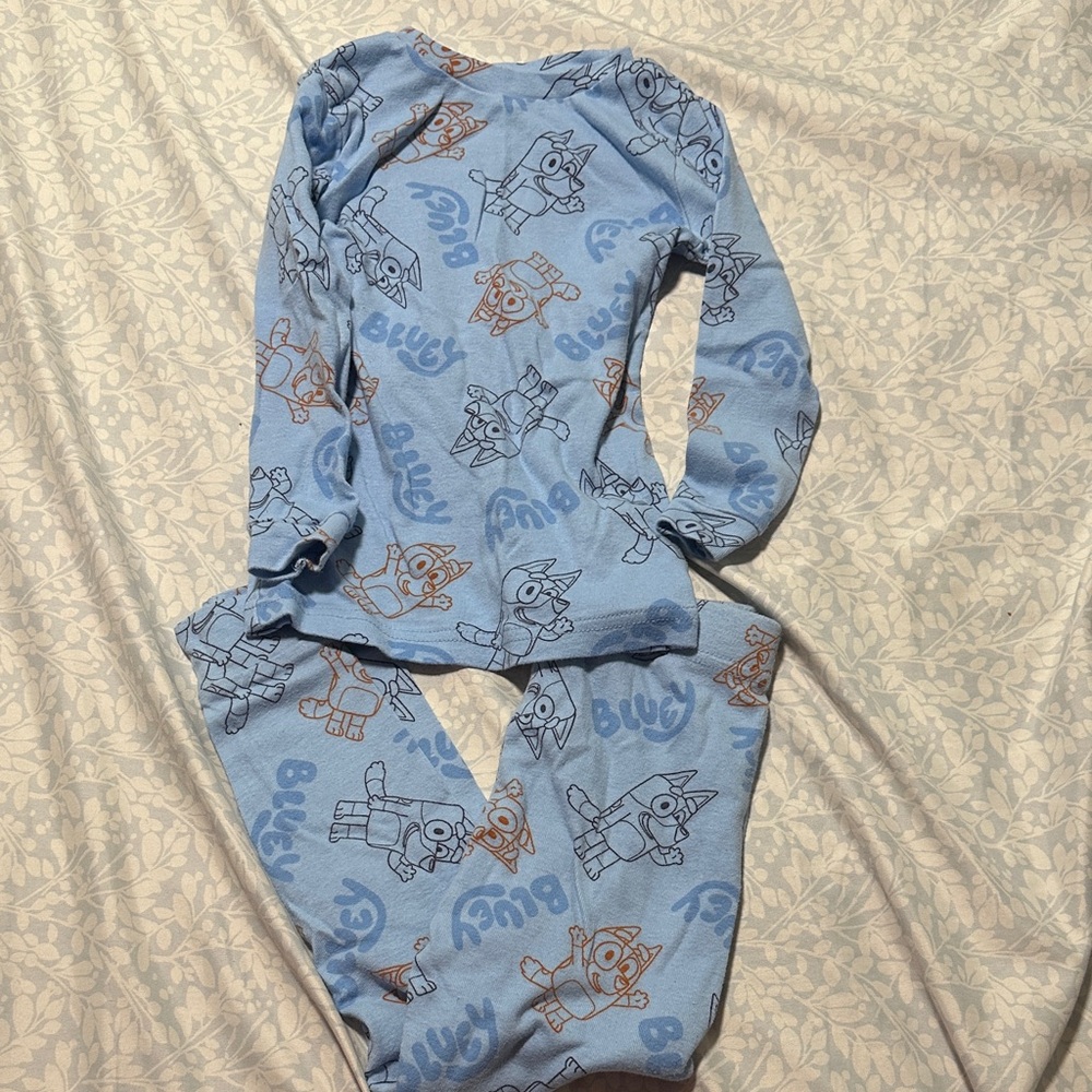 Blue Cartoon Character Kids Pajama Set